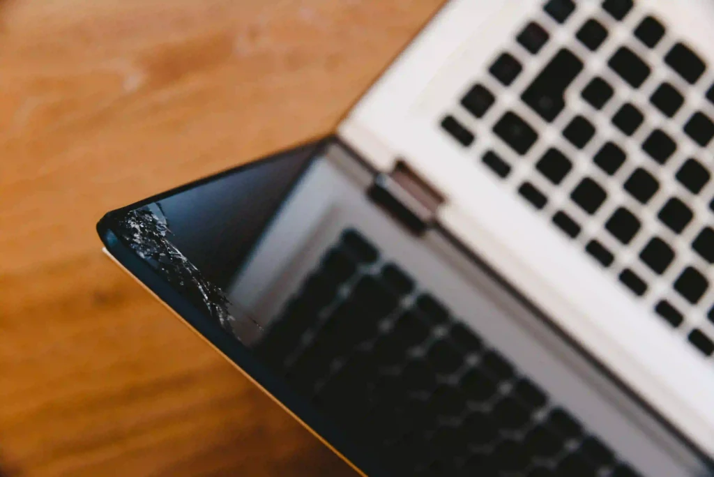 Beschadigde laptop